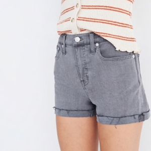 Madewell HighRise Denim Shorts Crowley Gray 24 NWT